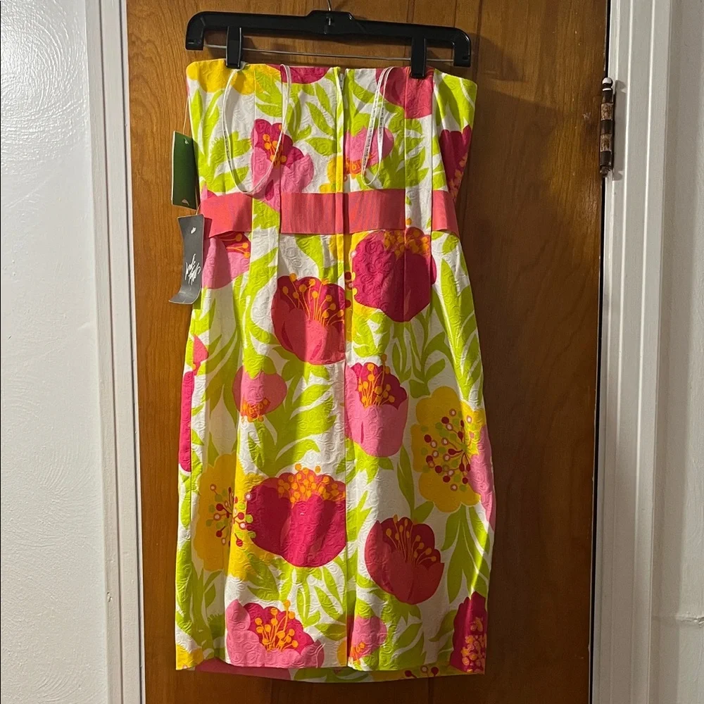Lilly Pulitzer Flowered Strapless Dress - Picture 3 of 6